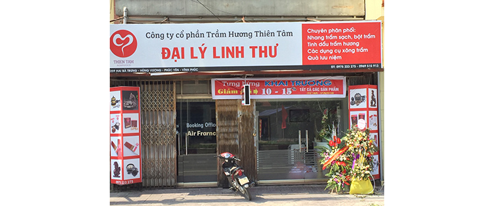 TƯNG BỪNG KHAI TRƯƠNG ĐẠI LÝ TRẦM HƯƠNG THIÊN TÂM - VĨNH PHÚC